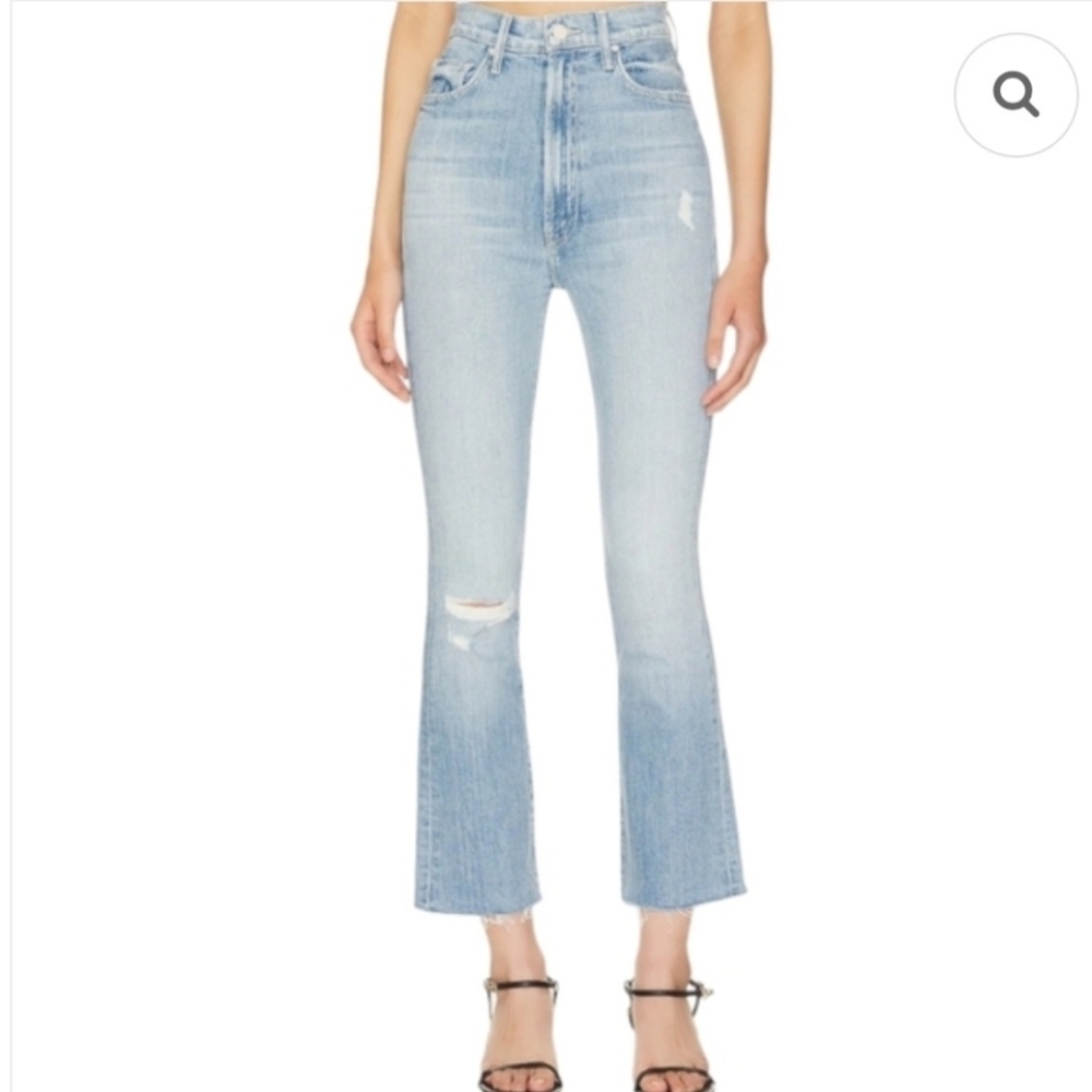 Mother The Tippy Top Insider Ankle Fray Jeans in Sippin' Sweet Tea Size 25
